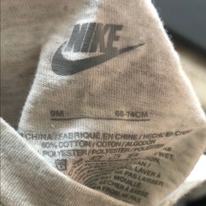 Nike Men’s Cream Crewneck Sweatshirt with Black Logo